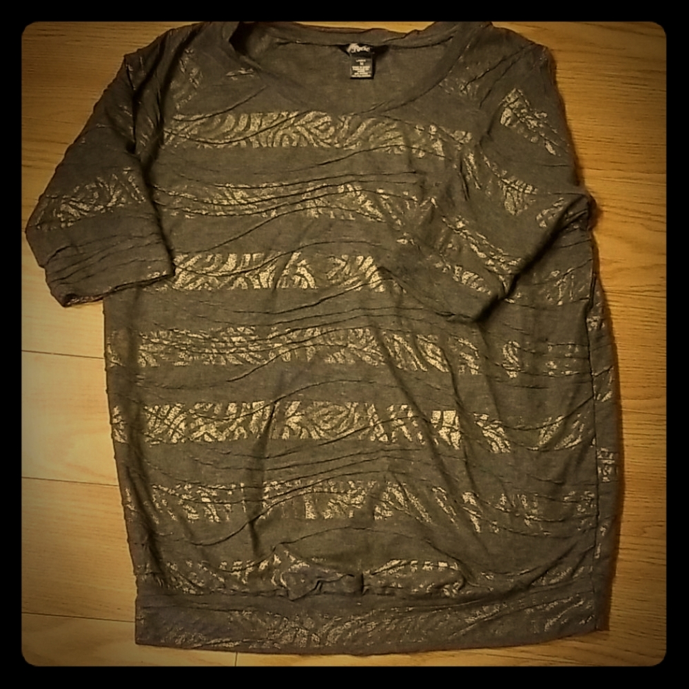 Rock 47 Grey & Gold Top Med